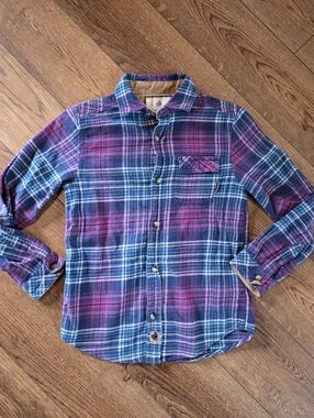 Legendary Whitetails Blue and Pink Plaid Button-Down Shirt